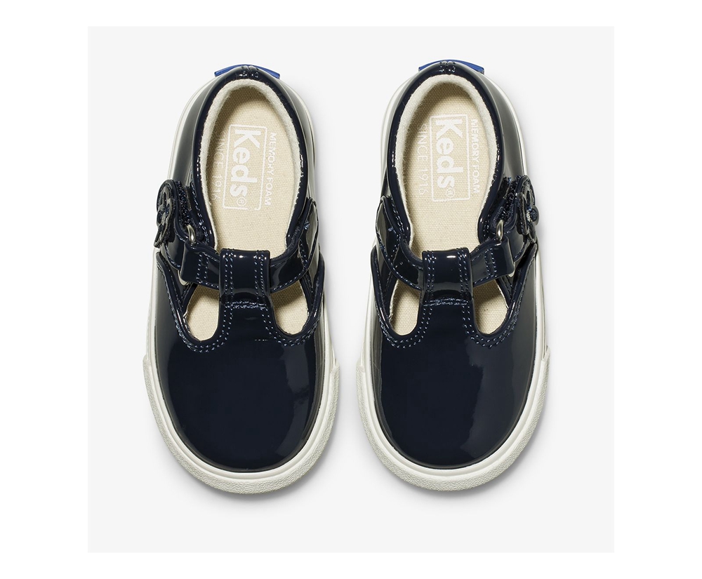 Slip Ons Keds Enfant Bleu Marine - Daphne Patent - 901-DULCBF